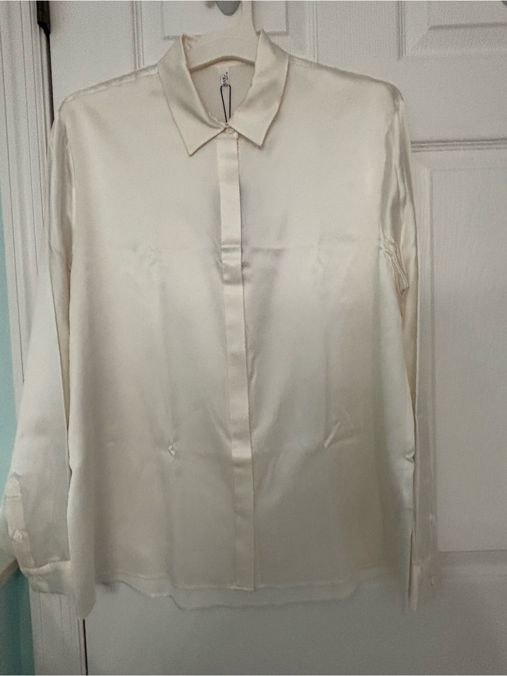 Classic Ivory Satin Shirt
